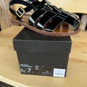 J. Crew Soft Spazzo Fisherman Sandal - Black